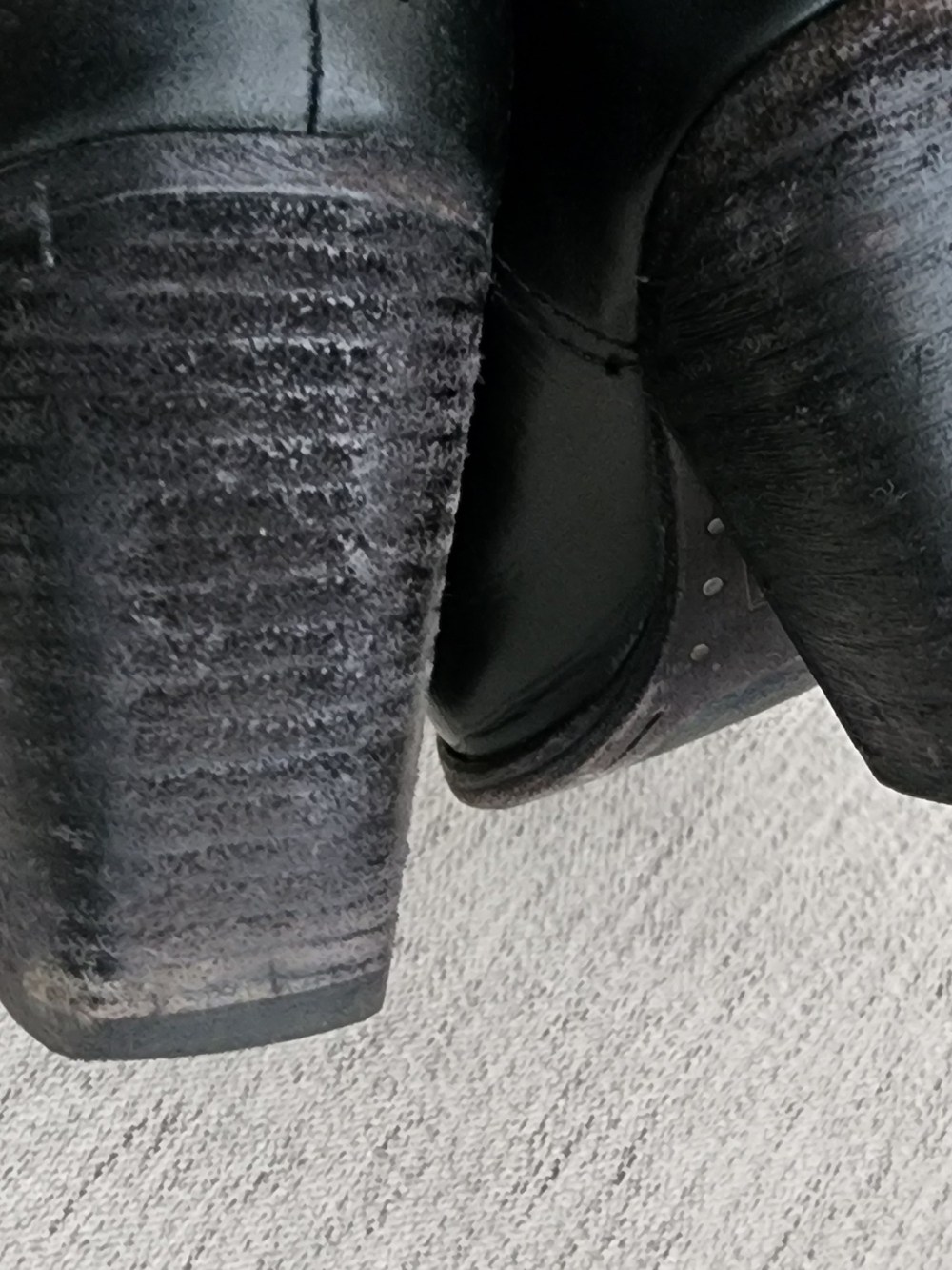 Frye Black Leather and Suede Ankle Booties - Picture 10 of 13
